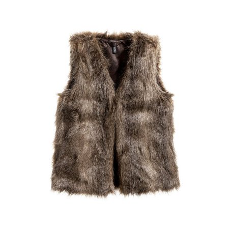 H&M Brown Faux Fur Vest US 4 Small - Mercari: The Selling App