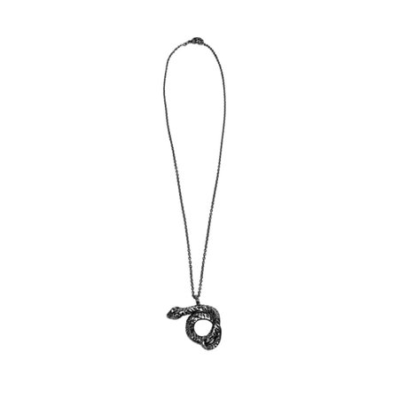 Coiled Snake Necklace - Gunmetal | Lovard | Wolf & Badger