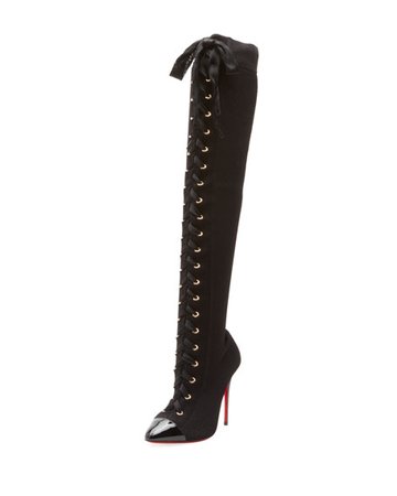 Christian Louboutin Frenchie Over-The-Knee Red Sole Boots | Neiman Marcus