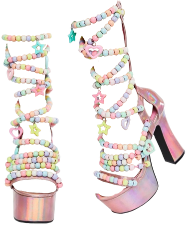 beaded candy platform high heel dolls kill shoes
