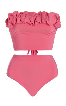 Capri Ruffled Bandeau Bikini By Maygel Coronel | Moda Operandi