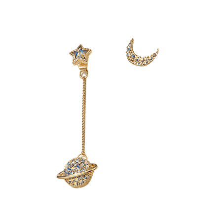 JESSICABUURMAN – PIKOD Asymmetric Planet And Moon Earrings - Pair
