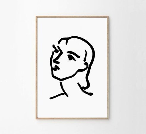 Matisse Face Art Print Henri Matisse Portrait Matisse Line | Etsy