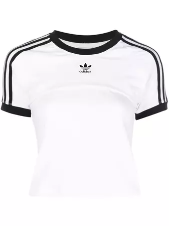 Adidas Layered embroidered-logo Cotton T-shirt - Farfetch