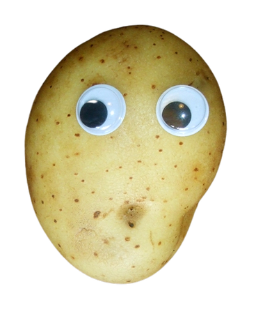 googly eyed potato