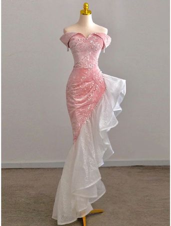 pink mermaid gown