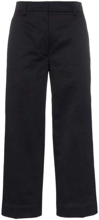 tailored cotton cropped trousers