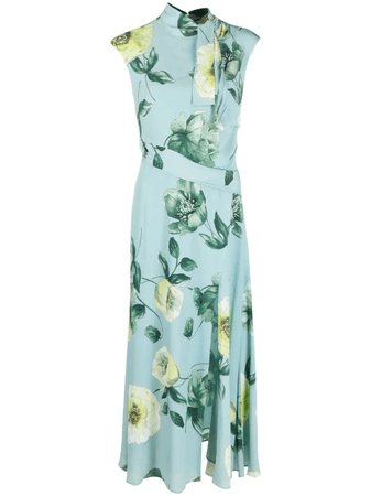 PINKO floral-print midi dress