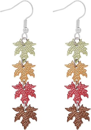 Amazon.com: Red Maple Leaf Earrings for Women, Thanksgiving Earrings for Women, Fall Maple Leaf Dangle Earrings, Autumn Earrings Fall Earrings for Women, Autumn Fall Thanksgiving Jewelry for Women Girls: Clothing, Shoes & Jewelry
