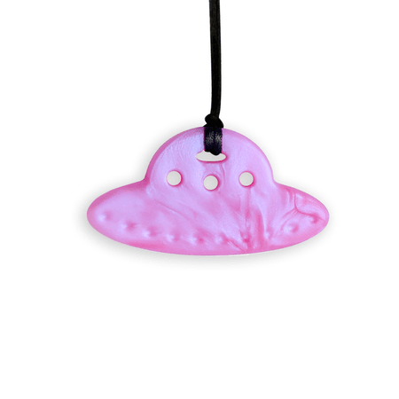 Stimtastic Chewable UFO Necklace Pink