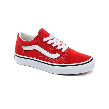 Vans Kids Old Skool Shoes (4-8 Years) (racing Red/true White) Kids Red from Vans on 21 Buttons