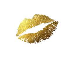 gold lip prints - Google Search