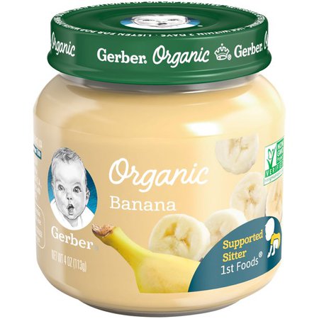 Gerber 1st Foods Organic for Baby Baby Food, Banana, 4 oz Jar (10 Pack) - Walmart.com