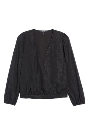 Madewell Shimmer Lyric Wrap Top | Nordstrom