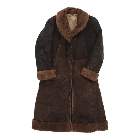 Vintage Afghan coat Unbranded Coat - Medium Brown Leather