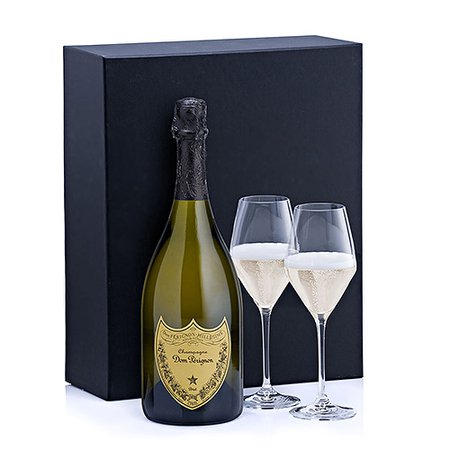 Champagne Dom Pérignon & 2 Glasses - Delivery in Germany by GiftsForEurope
