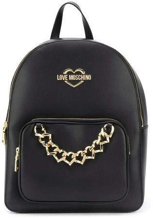 logo chain-link backpack