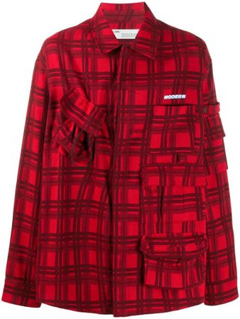 Off-White Voyager Checked long-sleeved Shirt - Farfetch