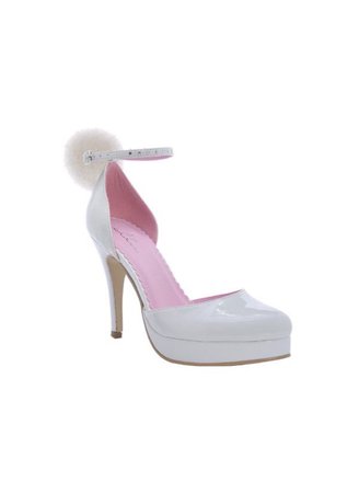white bunny tail heel