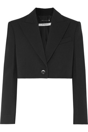 Givenchy | Verkürzter Blazer aus Twill aus einer Woll-Seidenmischung | NET-A-PORTER.COM