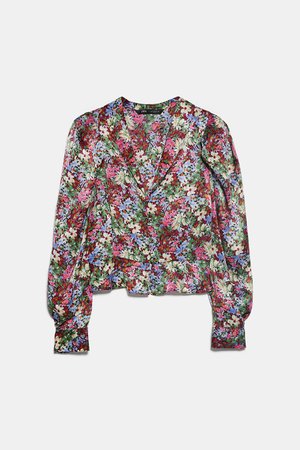 FLORAL PRINT TOP - View All-SHIRTS | BLOUSES-WOMAN | ZARA United States
