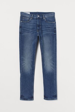 Slim Jeans - Dark blue denim - Men | H&M US