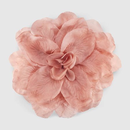 Oversized silk and cotton flower brooch