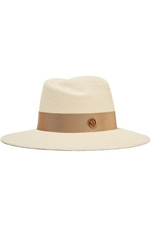 Maison Michel | Grosgrain-trimmed straw hat | NET-A-PORTER.COM