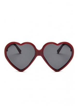 Blood Red Heart Oversize Sunglasses | Attitude Clothing