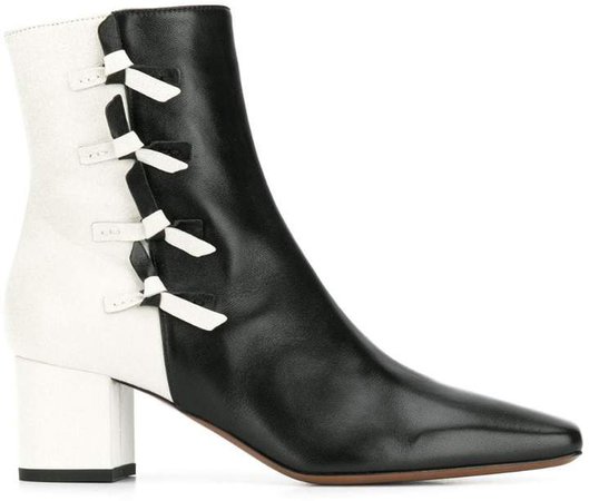 contrast ankle boots
