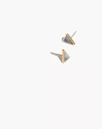 Madewell Aventurine Tri Stud Earrings in Blue Aventurine - Size ONE S
