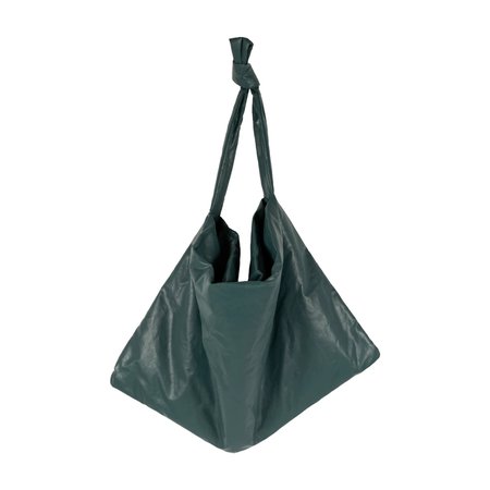 green leather oversized tote bag