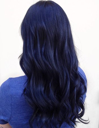Blue black hair