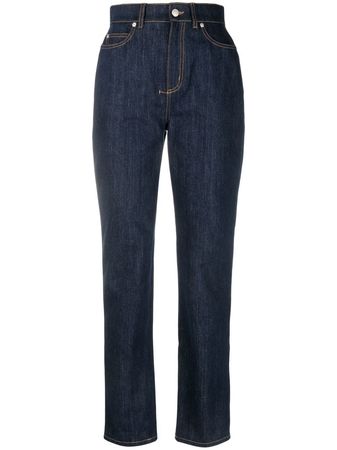 Alexander McQueen high-waisted straight-leg Jeans - Farfetch