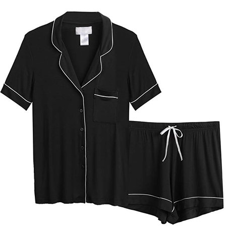 AChili Women's Pajamas Short Set Loungewear Short Sleeve Sleepwear Button-Down PJS Set at Amazon Women’s Clothing store: