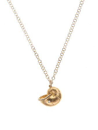 Diamond & Yellow-gold Nautilus Necklace