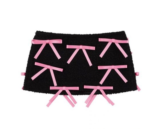 Ashley Williams black skirt with pink bows