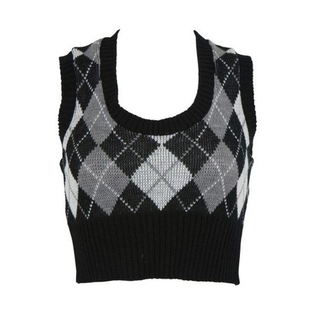 Black and white sweater vest