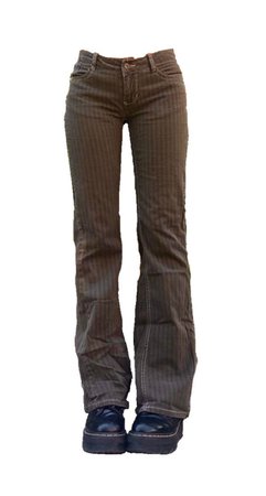 brown pinstripe jeans
