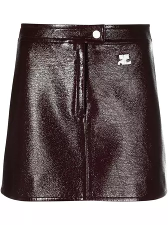 Courrèges Embroidered Logo Mini Skirt - Farfetch