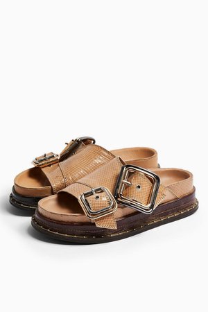 PIA Natural Buckle Footbed Sandals | Topshop