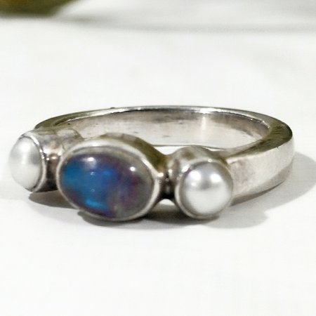 Vintage Jewelry | Vintage Signed Moonstone Pearl Sterling Ring6 | Poshmark