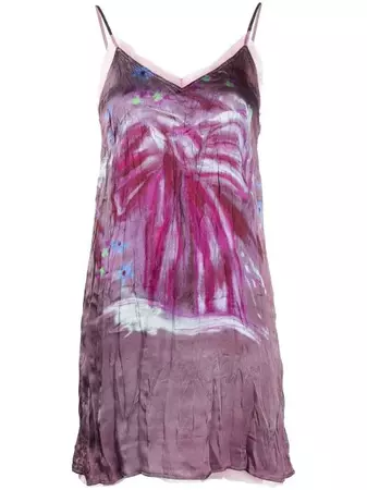 Acne Studios bow-print Mini Slip Dress - Farfetch