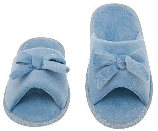 Womens Butterfly Bow Slip-On Memory Foam House Slippers, Size 9-10 - Open Toe - Pamper Your Feet With Cozy Fleece Memory Foam - Durable Non-Marking Ruber Sole - Womens Slippers