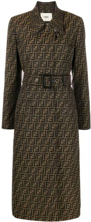 belted Zucca trench coat
