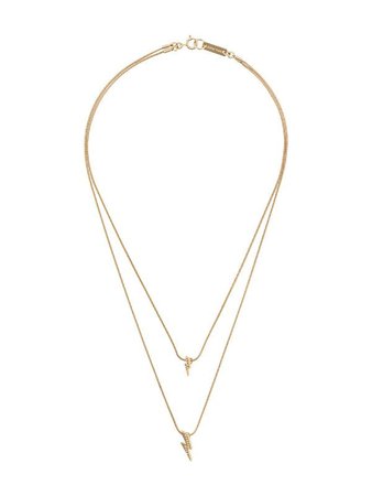 Gold Isabel Marant Flash Double-layered Necklace | Farfetch.com