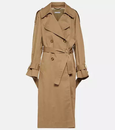 Cotton Trench Coat in Brown - Acne Studios | Mytheresa