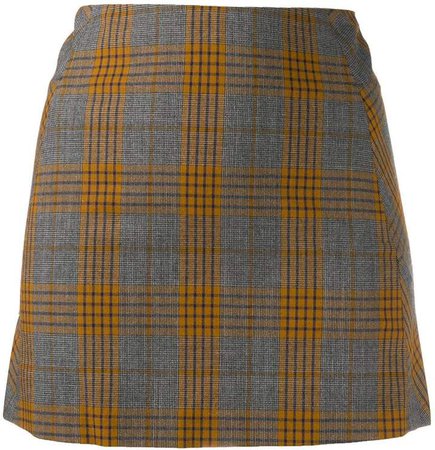 Charlotte Knowles fitted plaid mini skirt