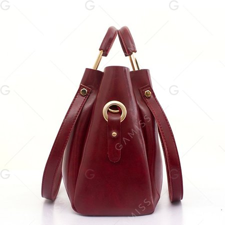 Tote Bags | Wine Red Three-Piece Lash BaoChun Fashion Outermost Layer of Skin Color Iron Hand Bag - Gamiss