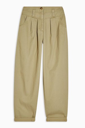 Khaki Tapered Pants | Topshop
